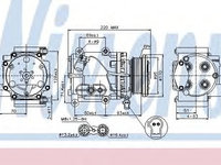 Compresor aer conditionat FORD MONDEO Mk III (B5Y) (2000 - 2007) NISSENS 89228