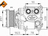 Compresor aer conditionat FORD TRANSIT CONNECT (P65_, P70_, P80_) (2002 - 2016) NRF 32199