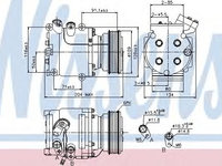 Compresor aer conditionat HONDA ACCORD Mk VII (CG, CK) (1997 - 2003) NISSENS 89233