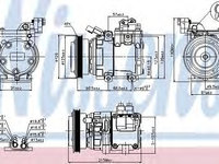 Compresor aer conditionat HYUNDAI COUPE (GK) (2001 - 2009) NISSENS 89082