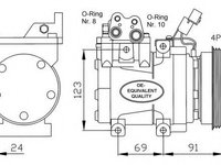 Compresor aer conditionat HYUNDAI COUPE (GK) (2001 - 2009) NRF 32205