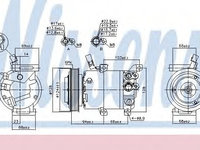 Compresor aer conditionat HYUNDAI i20 (PB, PBT) (2008 - 2016) NISSENS 890176