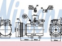 Compresor aer conditionat HYUNDAI SANTA FÉ I (SM) (2000 - 2006) NISSENS 89276