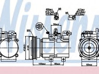 Compresor aer conditionat HYUNDAI TRAJET (FO) (2000 - 2008) NISSENS 89276