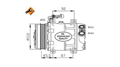 Compresor aer conditionat Iveco DAILY III pla