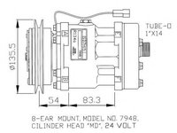 Compresor aer conditionat IVECO EuroTech MH (1998 - 2016) NRF 32074G