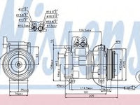 Compresor aer conditionat IVECO EuroTrakker (1993 - 2004) NISSENS 89414