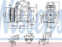 Compresor aer conditionat MERCEDES ATEGO (1998 - 2004) NISSENS 890023