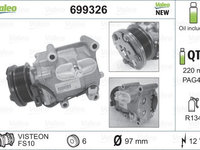 Compresor aer conditionat NOU original Valeo Ford Fusion II benzina 1.6 100cp an 2002-2009