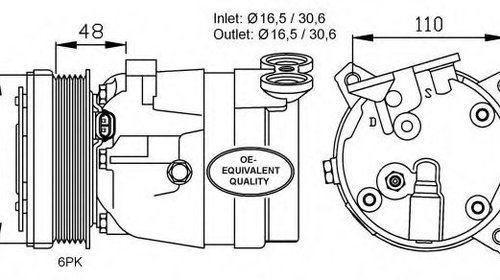 Compresor aer conditionat OPEL ASTRA F hatchb