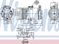 Compresor aer conditionat OPEL ASTRA G limuzina (F69_) (1998 - 2009) NISSENS 89322
