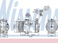 Compresor aer conditionat OPEL ASTRA H Van (L70) (2004 - 2016) NISSENS 89222