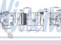 Compresor aer conditionat OPEL OMEGA B combi (21_, 22_, 23_) (1994 - 2003) NISSENS 89062