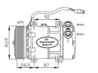 Compresor aer conditionat PEUGEOT 206 hatchback (2A/C) (1998 - 2016) NRF 32278