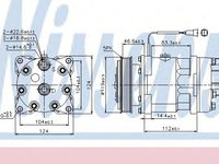 Compresor aer conditionat PEUGEOT 405   (15B) (1987 - 1993) NISSENS 89171