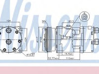 Compresor aer conditionat PEUGEOT BOXER platou / sasiu (ZCT_) (1994 - 2002) NISSENS 89123