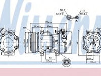 Compresor aer conditionat PEUGEOT EXPERT Van (222) (1995 - 2016) NISSENS 89076