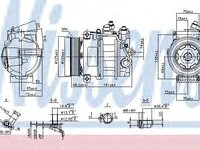 Compresor aer conditionat PORSCHE PANAMERA (970) (2009 - 2016) NISSENS 890140
