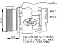 Compresor aer conditionat RENAULT MASTER II bus (JD) (1998 - 2016) NRF 32711