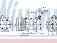 Compresor aer conditionat RENAULT MEGANE I Coupé (DA0/1_) (1996 - 2003) NISSENS 89109