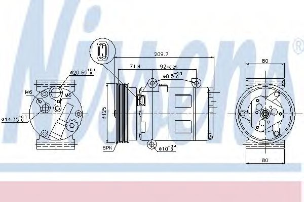 Compresor aer conditionat RENAULT SCÉNIC I (JA0/1_) (1999 - 2003) NISSENS 89072