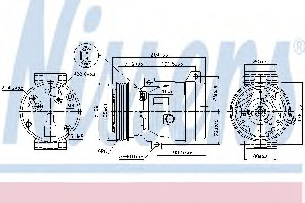 Compresor aer conditionat RENAULT SCÉNIC I (JA0/1_) (1999 - 2003) NISSENS 89121