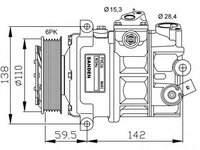 Compresor aer conditionat SKODA FABIA Combi (2007 - 2014) NRF 32147G