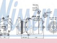 Compresor aer conditionat SKODA SUPERB (3U4) (2001 - 2008) NISSENS 89027