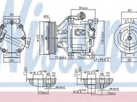 Compresor aer conditionat TOYOTA COROLLA limuzina (_E12J_, _E12T_) (2001 - 2008) NISSENS 890323