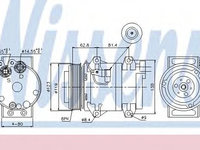 Compresor aer conditionat VOLVO S60 I (2000 - 2010) NISSENS 89070