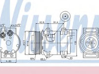 Compresor aer conditionat VOLVO S80 I (TS, XY) (1998 - 2006) NISSENS 89070