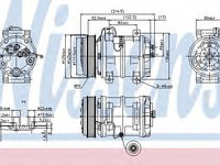 Compresor aer conditionat VOLVO V70   (LV) (1996 - 2000) NISSENS 89317
