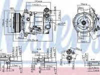 Compresor aer conditionat VOLVO XC90 I (2002 - 2016) NISSENS 89465