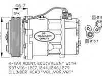 Compresor aer conditionat VW LT Mk II caroserie (2DA, 2DD, 2DH) (1996 - 2006) NRF 32168