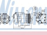 Compresor aer conditionat VW LT Mk II platou / sasiu (2DC, 2DF, 2DG, 2DL, 2DM) (1996 - 2006) NISSENS 89044