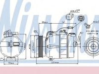 Compresor aer conditionat VW PASSAT (3B2) (1996 - 2001) NISSENS 89054