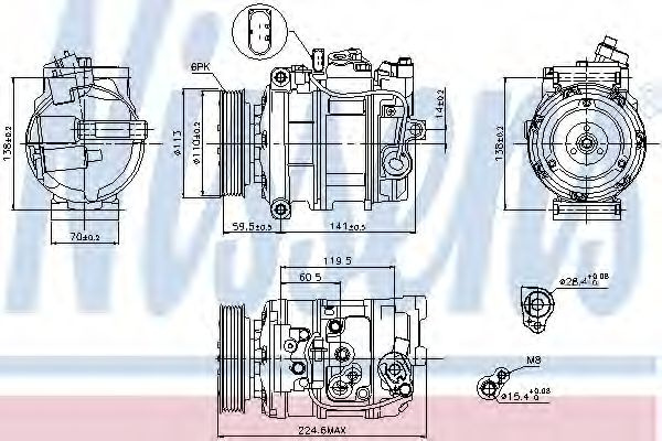 Compresor aer conditionat VW PHAETON (3D_) (2002 -