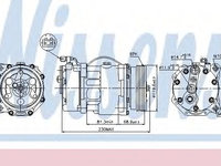 Compresor aer conditionat VW VENTO (1H2) (1991 - 1998) NISSENS 89040
