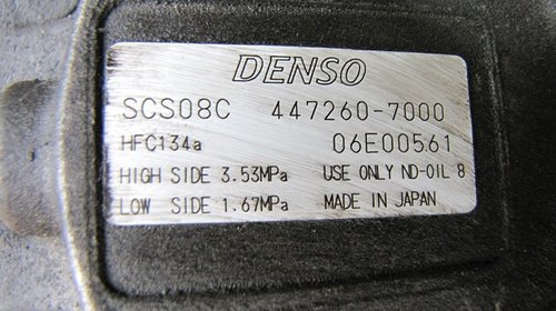 Compresor Aer Denso Alfa Romeo/Fiat Diesel 1.4/1.6/1.8I si 1.9 JTD Cod Compresor 447260-7000
