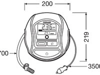 COMPRESOR AUTO 12V 180 W CU AFISAJ DIGITAL TYREINFLATE 1000 OSRAM IS-13120