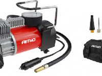 Compresor auto cu manometru carcasa metal DC12V 150PSI / 10Bar 30l/min lungimea cablului de alimentare 3m 3x adaptoare incluse