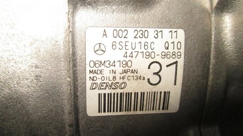 Compresor clima A0022303111 Mercedes Clasa E W212 2.2cdi