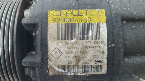 Compresor clima ac 1.6 dci R9M 926003460r Renault Trafic 3 [2014 - 2020]