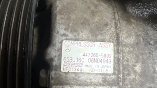 Compresor Clima AC Mercedes E C class W212 W204 Motor 2.2 Euro 5 cod 447260 5992 6SBU16C