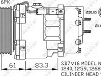 Compresor clima aer conditionat CITROËN C4 I LC NRF 32198