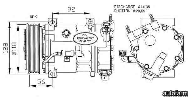 Compresor clima aer conditionat CITROËN DS3 NRF 32240