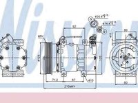 Compresor clima aer conditionat DACIA LOGAN LS NISSENS 89064