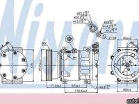 Compresor clima aer conditionat DACIA LOGAN MCV KS Producator NISSENS 89148