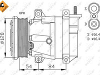 Compresor clima aer conditionat DAEWOO LACETTI hatchback KLAN NRF 32484