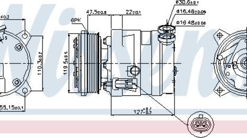 Compresor clima aer conditionat DAEWOO NUBIRA